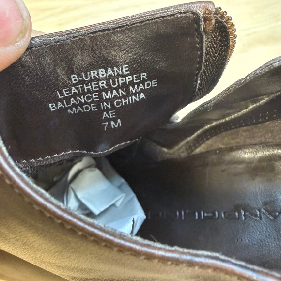 Bandolino B-Urbane Brown Leather Square Toe Block Heel Ankle Boots Womens 7M - Picture 3 of 7